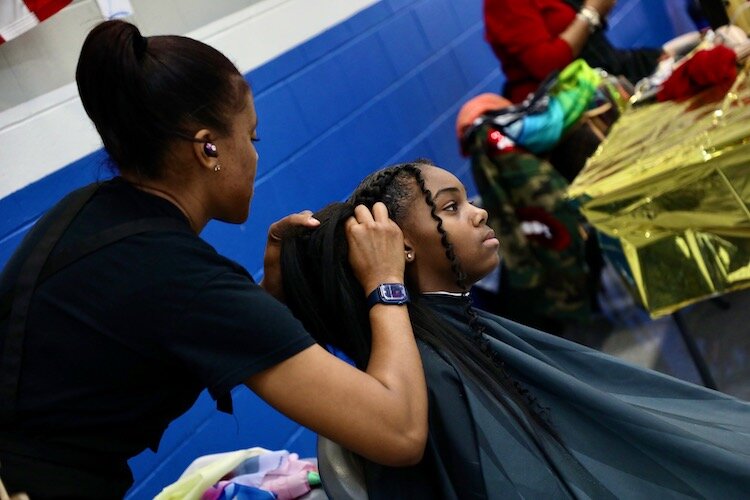 Students at Fulton Elementary School received free hairstyles so they could feel confident as they take Ohio State Testing.