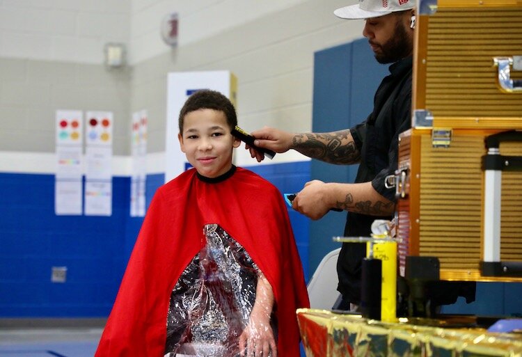 Students at Fulton Elementary School received free hairstyles so they could feel confident as they take Ohio State Testing.