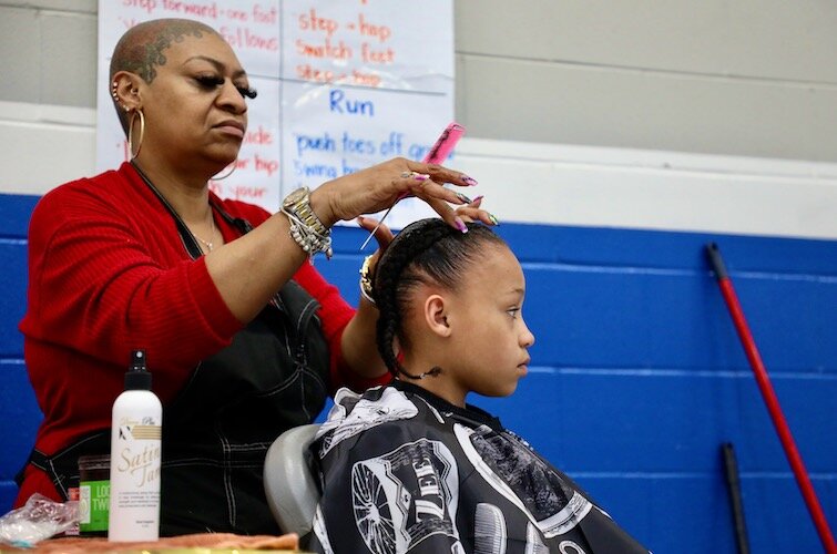 Students at Fulton Elementary School received free hairstyles so they could feel confident as they take Ohio State Testing.