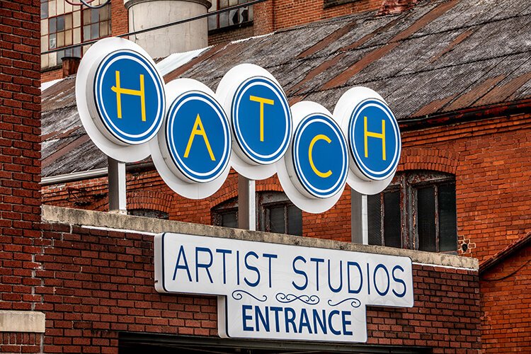 Hatch Artist Studios is open 24/7 to local painters, photographers, sculptors, collagists, glass makers, wood artisans, potters, jewelry makers, and more.