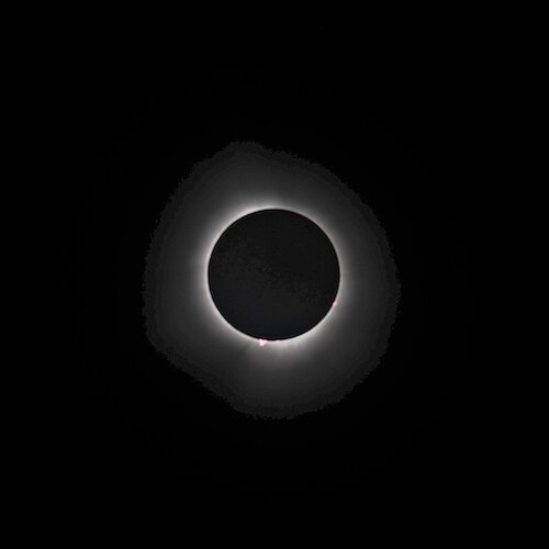The sun was just a shadow of itself during the totality.