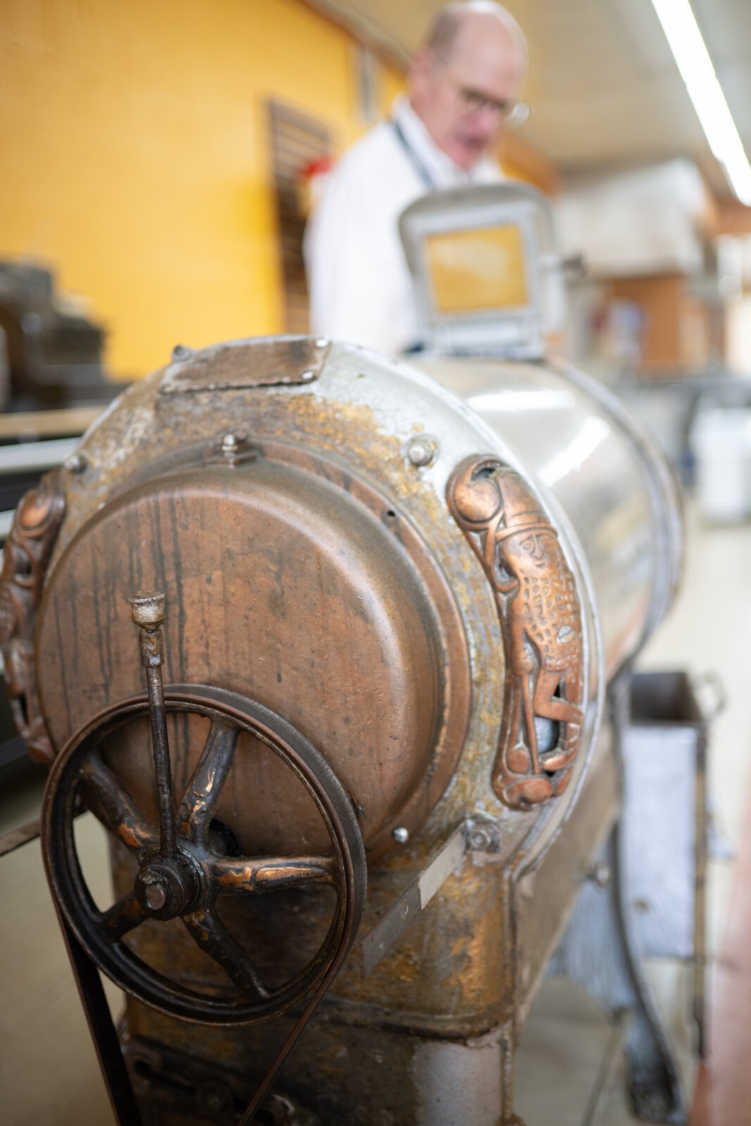The Peanut Shoppe still uses the original Planters peanut roaster, from when the shop was a franchise, even though most materials with the brand's name were destroyed in the 40s when Planters shut down its franchises.