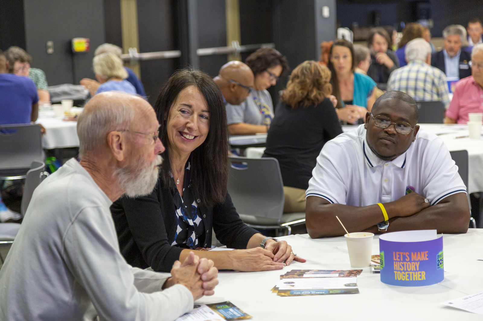 Community members talk at the kick off event for Springfield 2051.