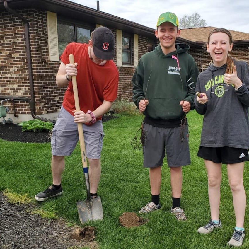 Students at work at the first Tree-Plenish event in 2023.