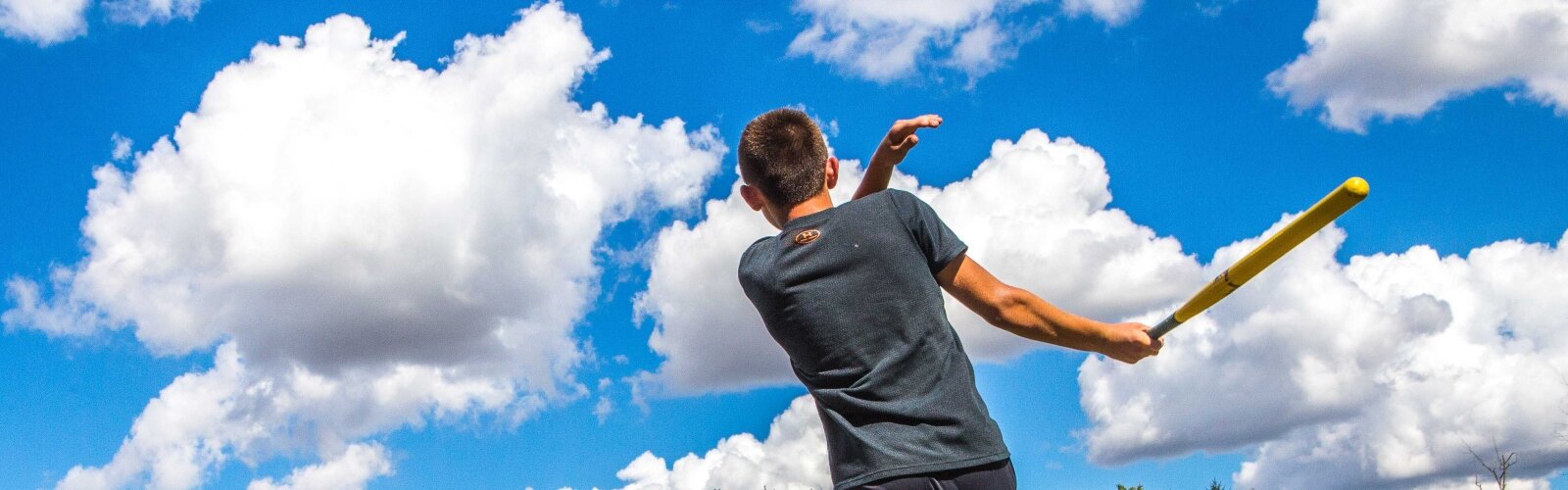 When blue skies meet baseball season.