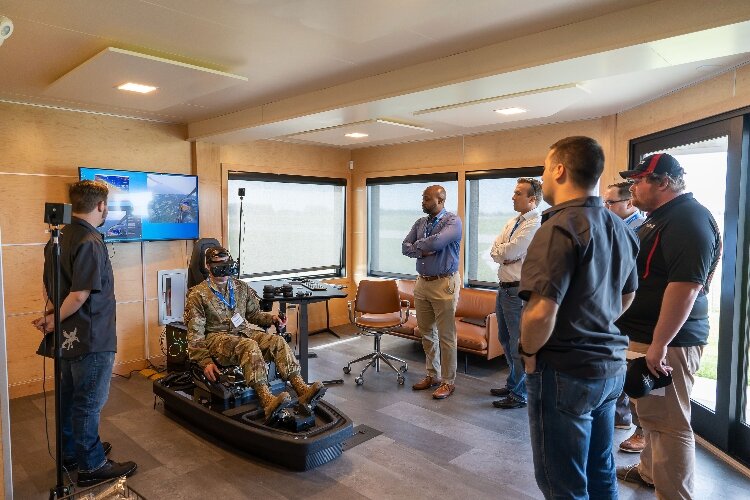 Simulator demonstrations were given during the portion of the forum at the Springfield-Beckley Municipal Airport.