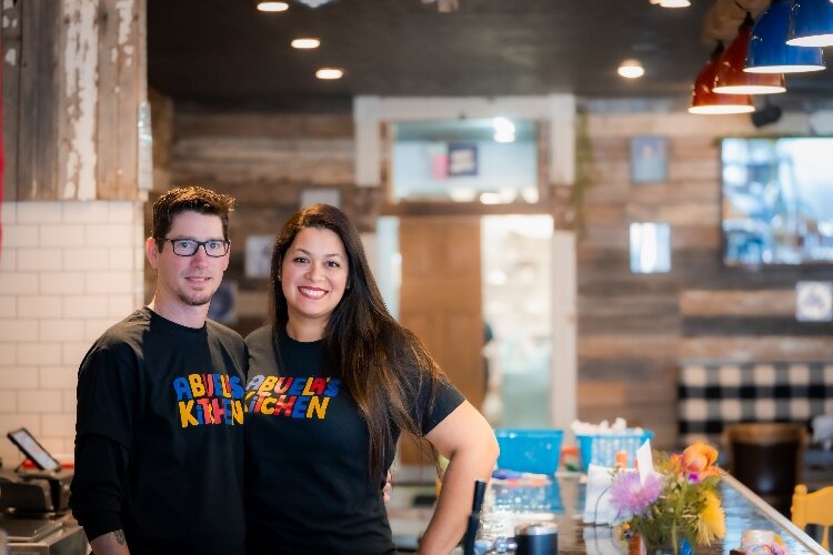 Matt and Lizi Davis own Abuela's Kitchen, which recently opened on the square in Urbana 