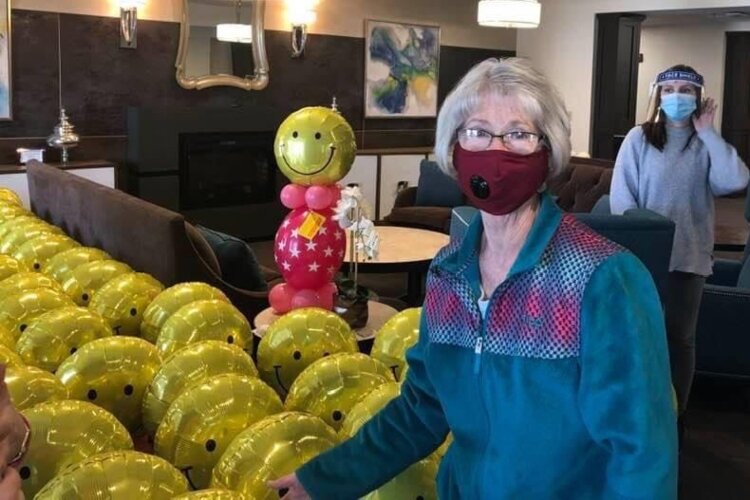 Diane Sheward created Yard Balloons To Go and now offers an Adopt a Grandparent program for local nursing care facilities.