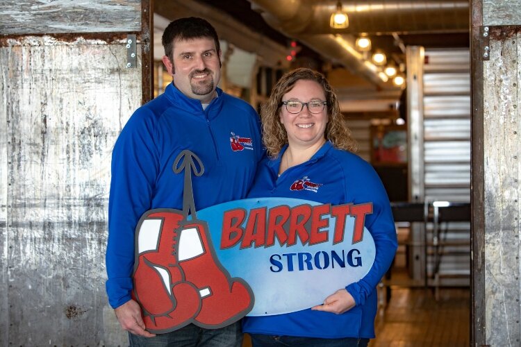 Lana and Brand Fitzsimmons launched the Barrett Strong Foundation in honor of their son Barrett who died from a form of childhood cancer in 2019.