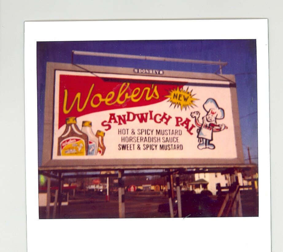 A billboard for Woeber's Mustard