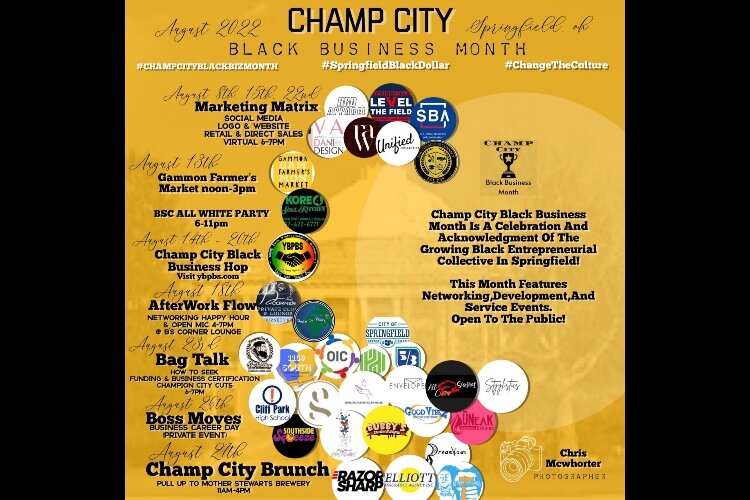 The events for the 2022 Champ City Black Business Month.