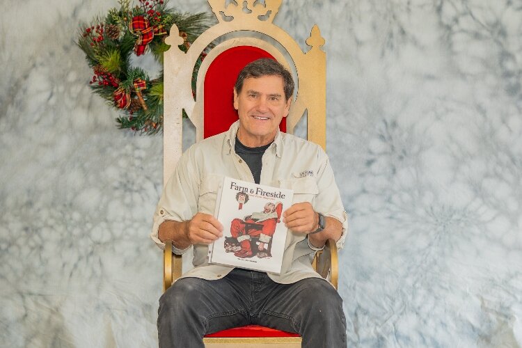 Gary Blevins made a Norman Rockwell replica featuring local Santa, John Fleeger.