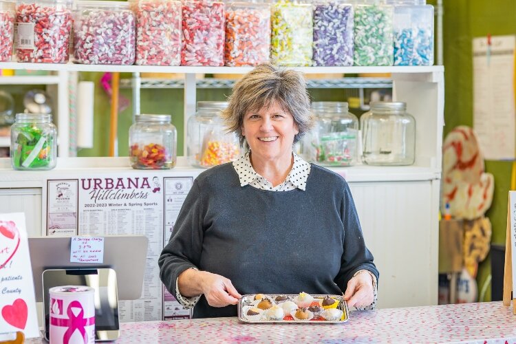 Kate Johnson and her husband Jay are proudly carrying on the tradition of Carmazzi's as a candy shop and general store in Downtown Urbana.