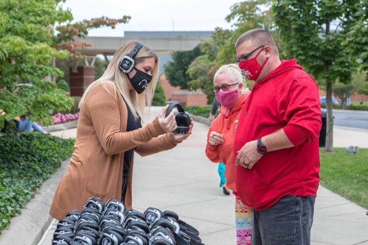 Recently, Chris Chilton hosted a silent disco party outside the Clark State Performing Arts Center.