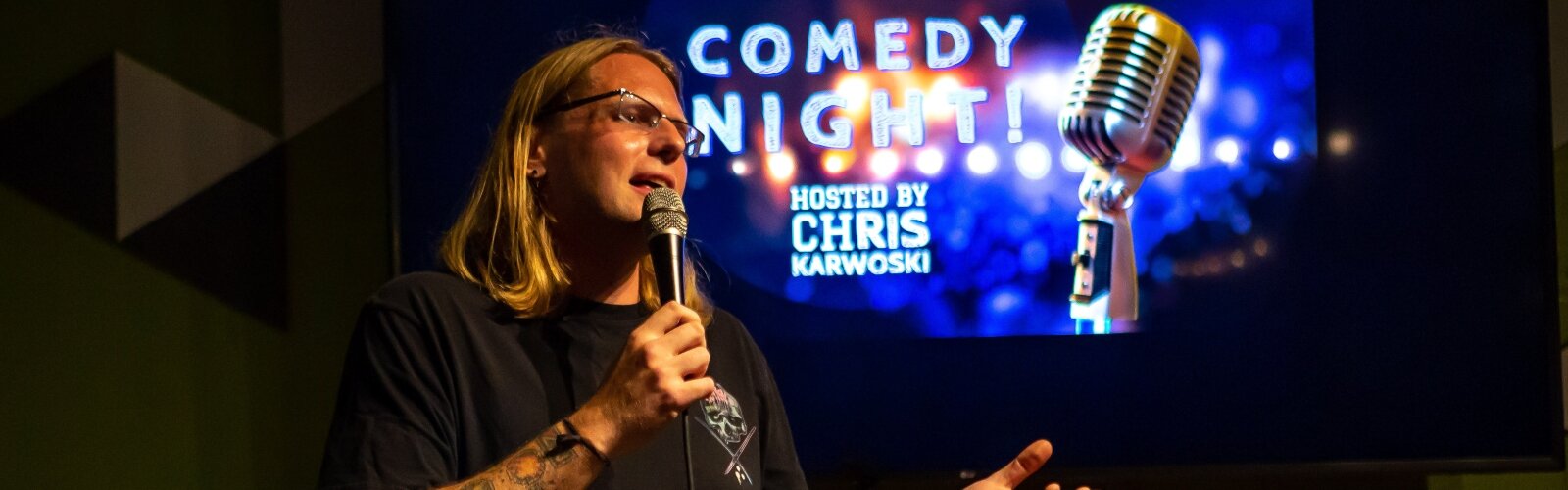 Local comedian Chris Karwoski.