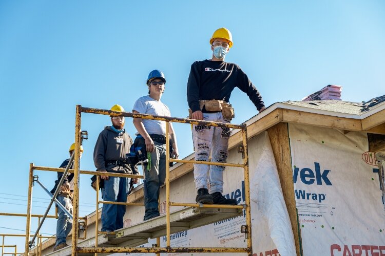 Students from Springfield-Clark CTC get firsthand experience in building a house, through a partnership with Neighborhood Housing Partnership of Greater Springfield.