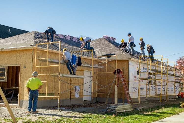 Neighborhood Housing Partnership of Greater Springfield is in its second collaboration with Clark-Springfield CTC, in which students help build a house for a new homeowner.