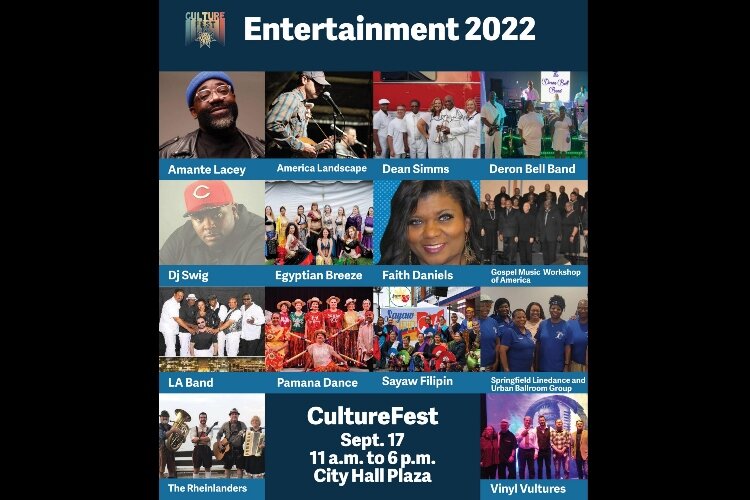 Some of the entertainment to perform live at CultureFest 2022.
