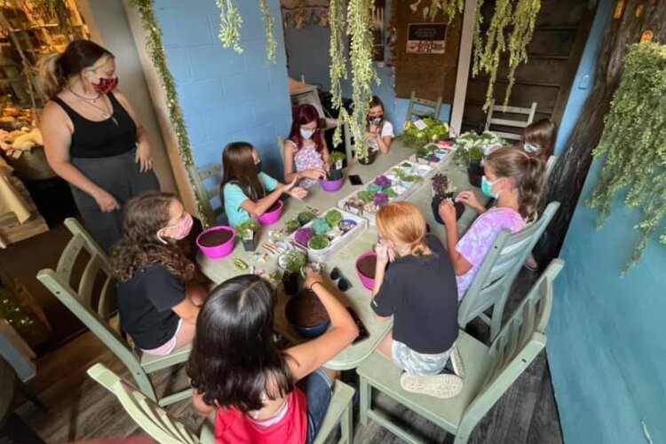 Little Fairy Garden in Yellow Springs host parties for kids and adults to built to-go fairy gardens.