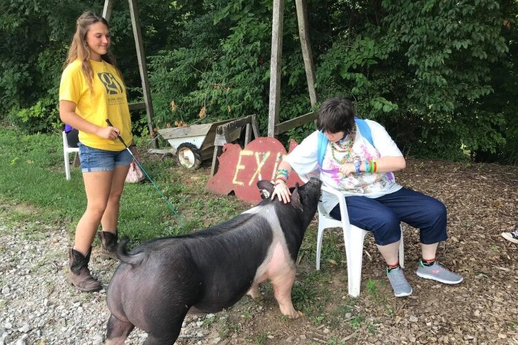 "Farmers" who visit The H.A.R.D. Acre Farm get to visit with animals, do crafts, and learn hands-on skills during their time at the farm.