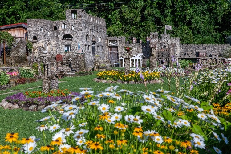 Some structures in the Hartman Rock Garden were built by hand by garden creator Ben Hartman.