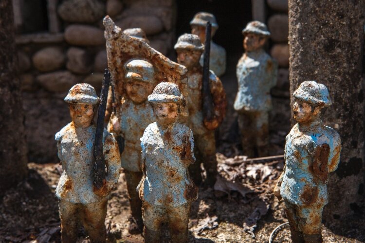 These are just a few of the many stone figures hand-painted or built by the Hartman Rock Garden's original owner, Ben Hartman.