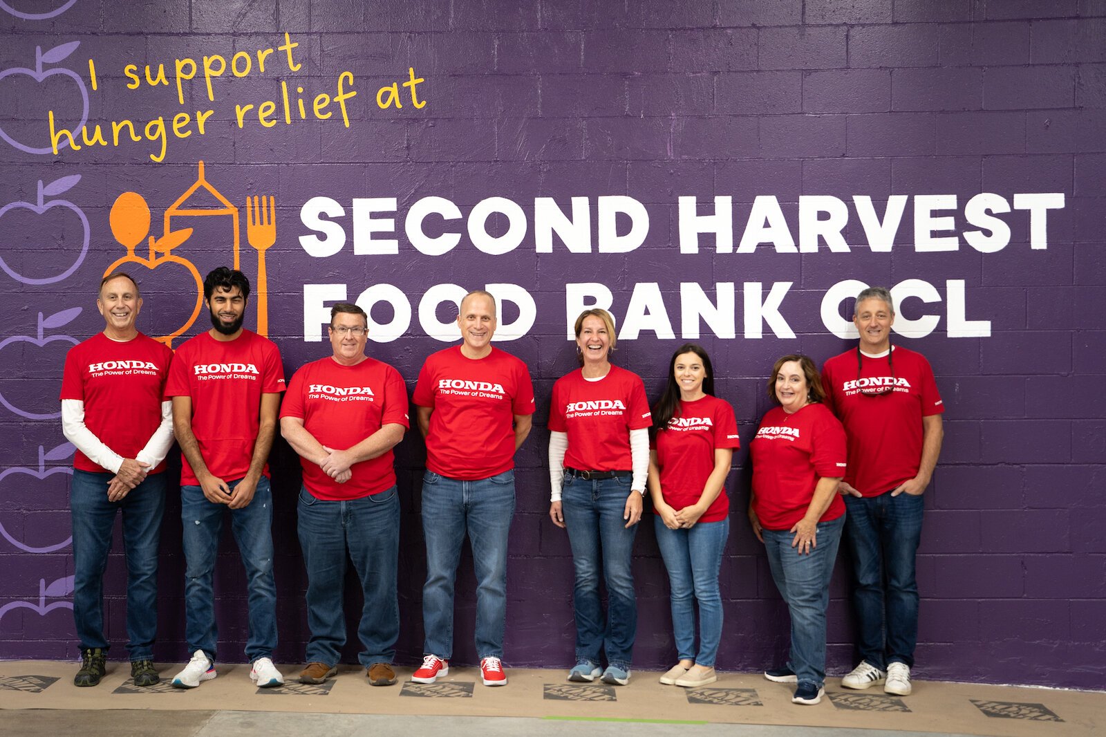 Honda team members volunteer at Second Harvest Food Bank in Springfield, Ohio.