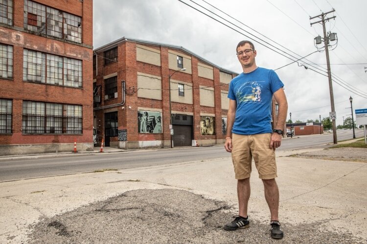 Peter Hrinko has added featured murals of historical Springfield figures to the Mother Stewart's Brewing Company building.