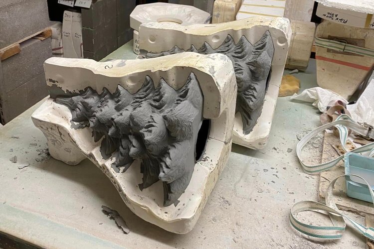 Ceramic items can be made in advance or customers can take part in the process of picking an item to be molded just for them. 