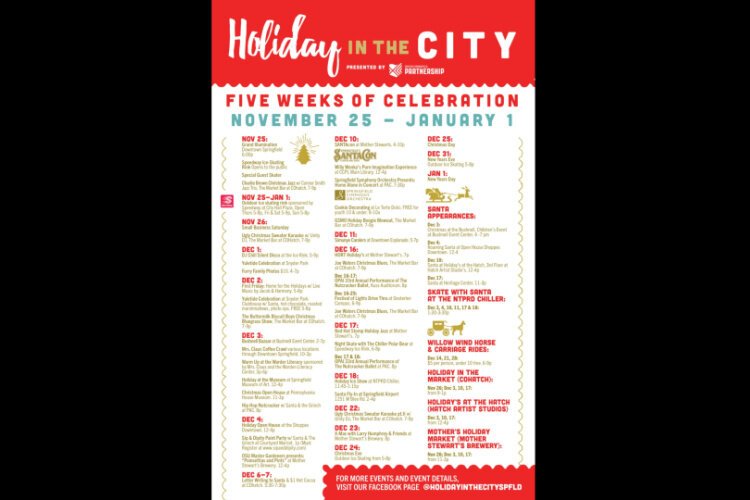 The 2022 Holiday in the City calendar of events.