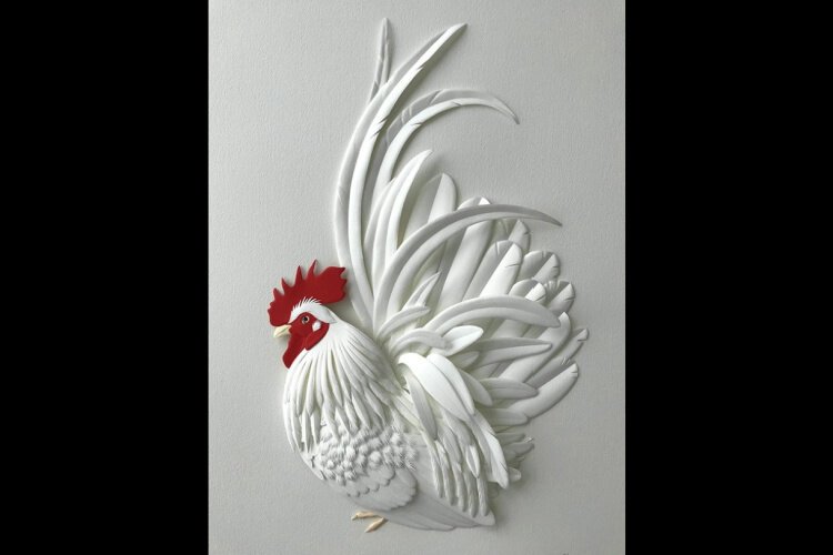 Superheroes and animals are among the things created by paper artist Cheong-ah Hwang.