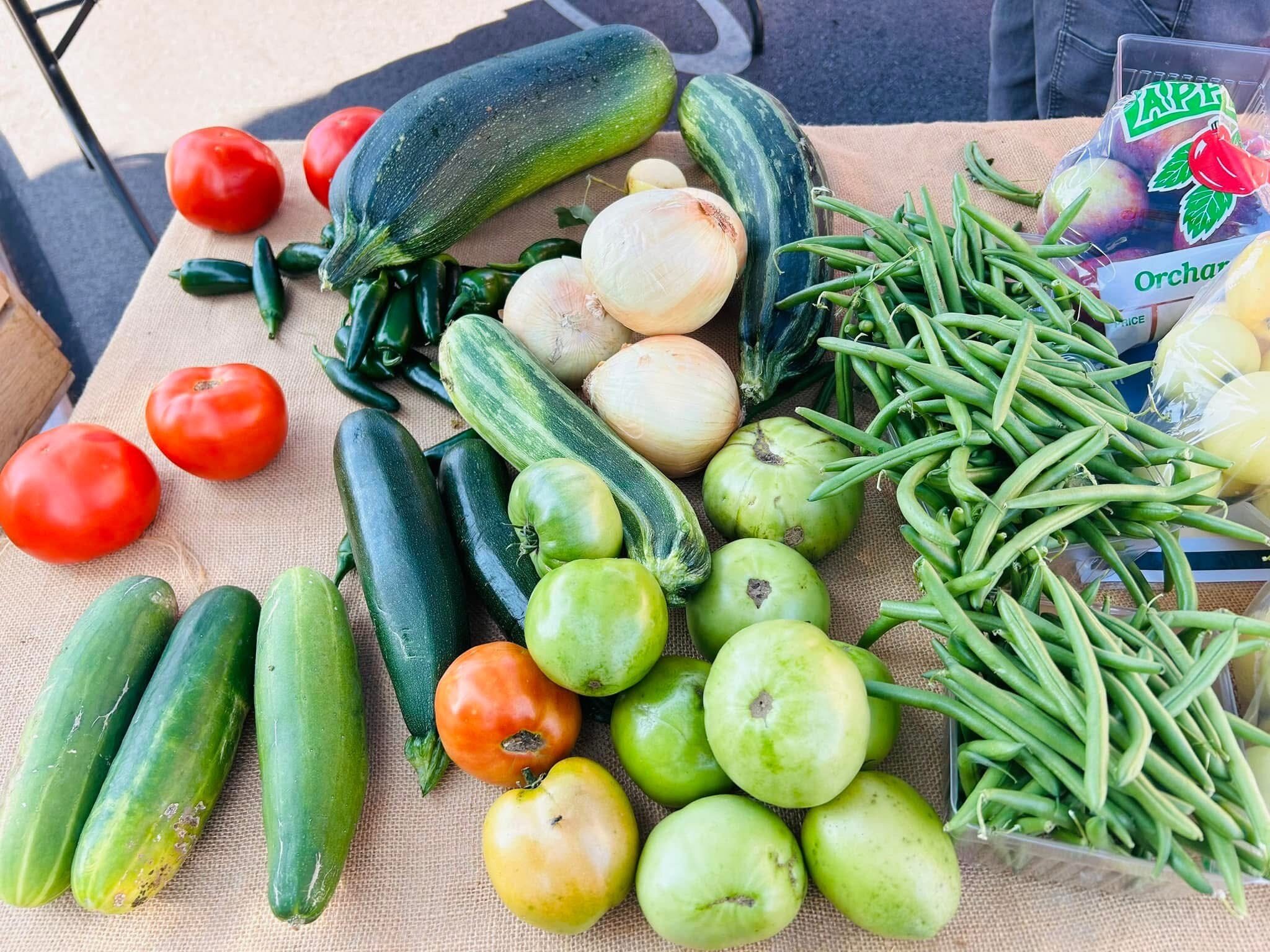 Fresh produce avaliable at the Springfield Farmers Market
