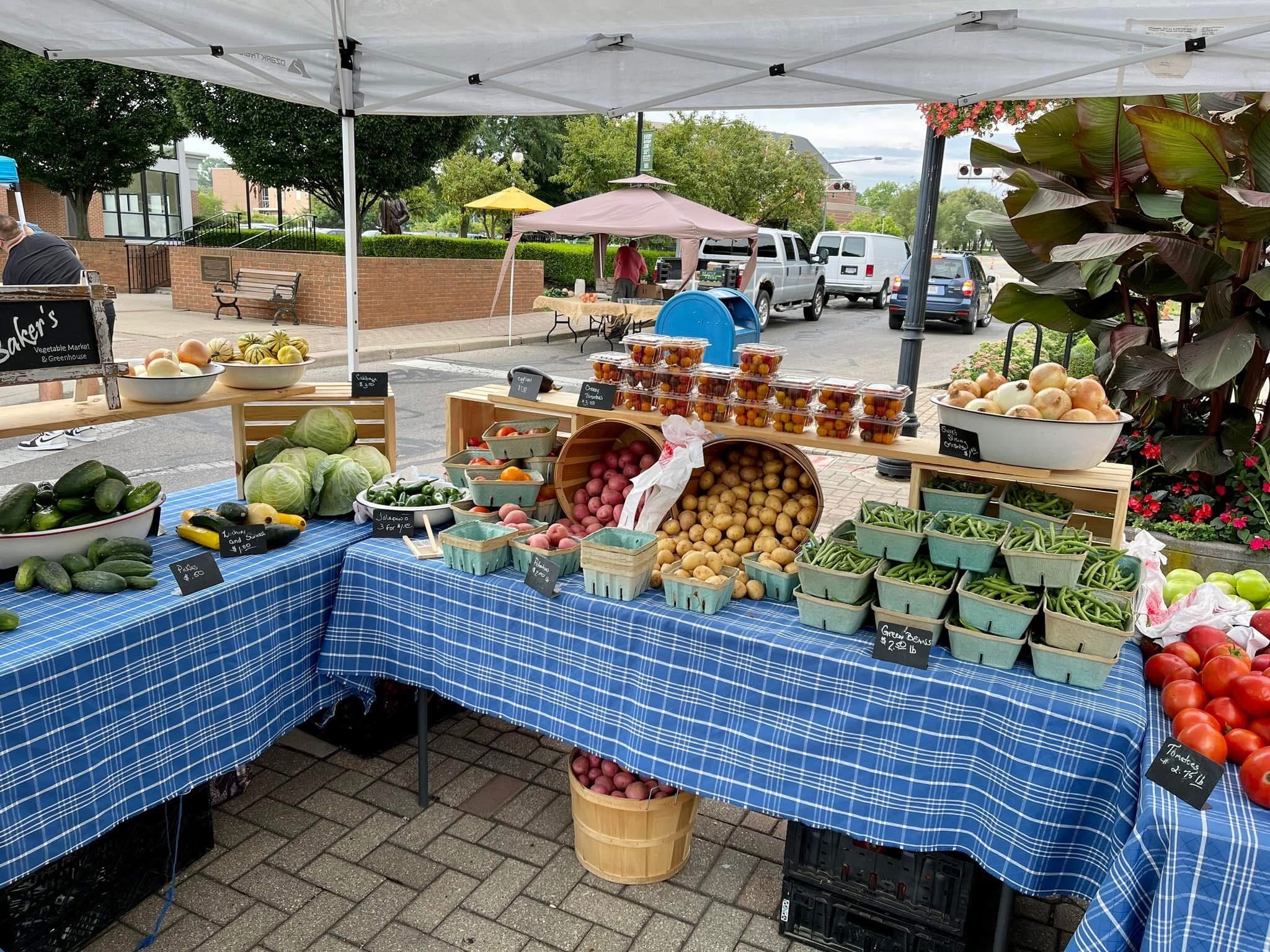 Baker’s Vegetable Market's booth at the market.