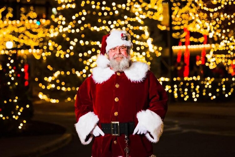 Santa at the Grand Illumination in 2021.