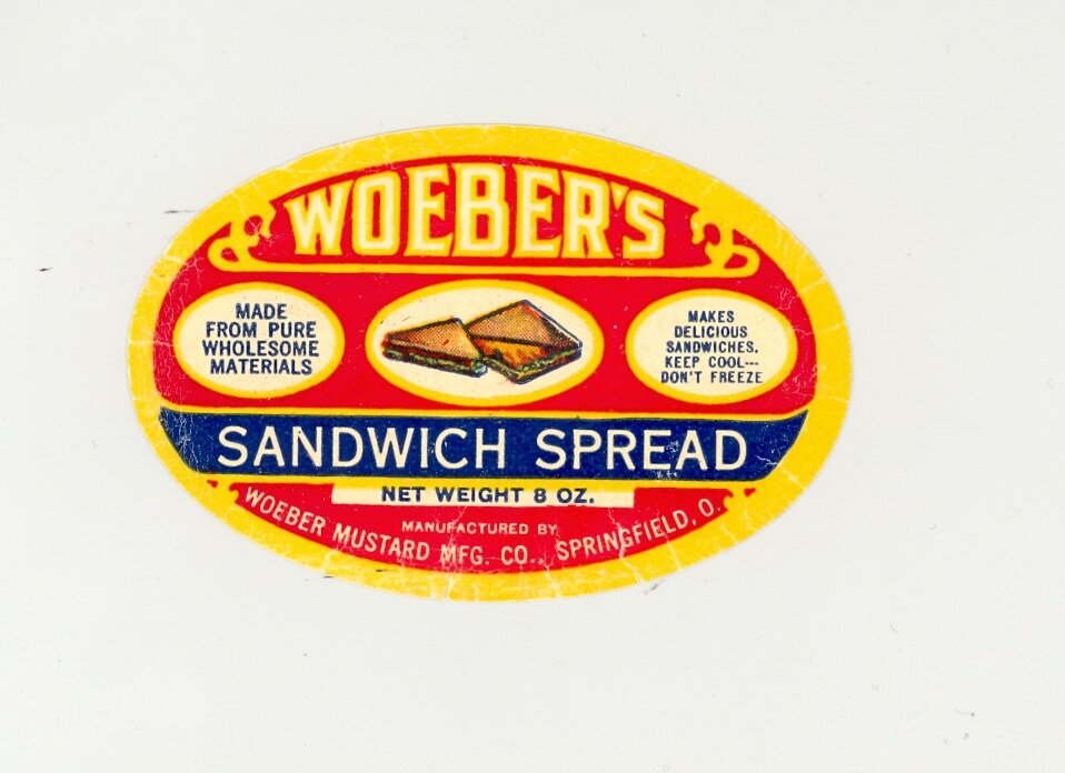 A Woeber's Sandwich Spread label