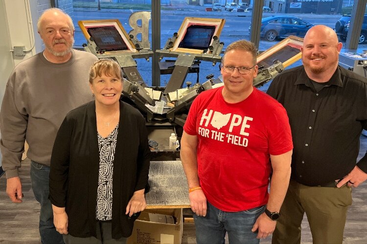 Roy and Carla Boomershine teamed with Dwaine Mathews and Springfield's Small Business Development Center Executive Director Rob Alexander (from left to right) to pursue the growth of the Roger E. Boomershine Skill Center.