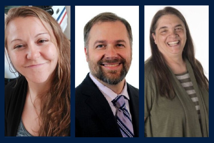 Panelists l. to r. Vanessa Perkins, CATCH court program, Franklin County; Rick Massatti, Ohio Dept. of Mental Health and Addiction Services; and Robin Bozian, project managing attorney with SE Ohio Legal Services in Athens