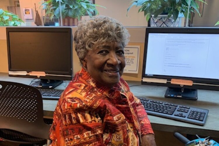 Novolla McClendon, 94, is taking a break from classes at Clark State Community College because of COVID-19, but she plans to take more classes in the future.