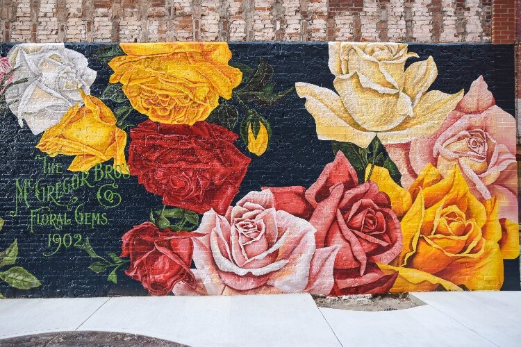 The Rose City mural pays homage to a significant part of Springfield's history.