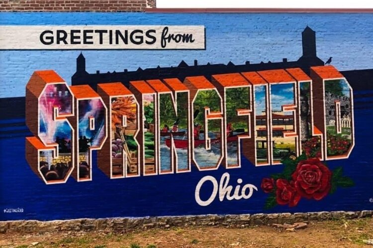 The Greetings from Springfield, Ohio, mural has become a staple of downtown and a prime photo-taking spot.