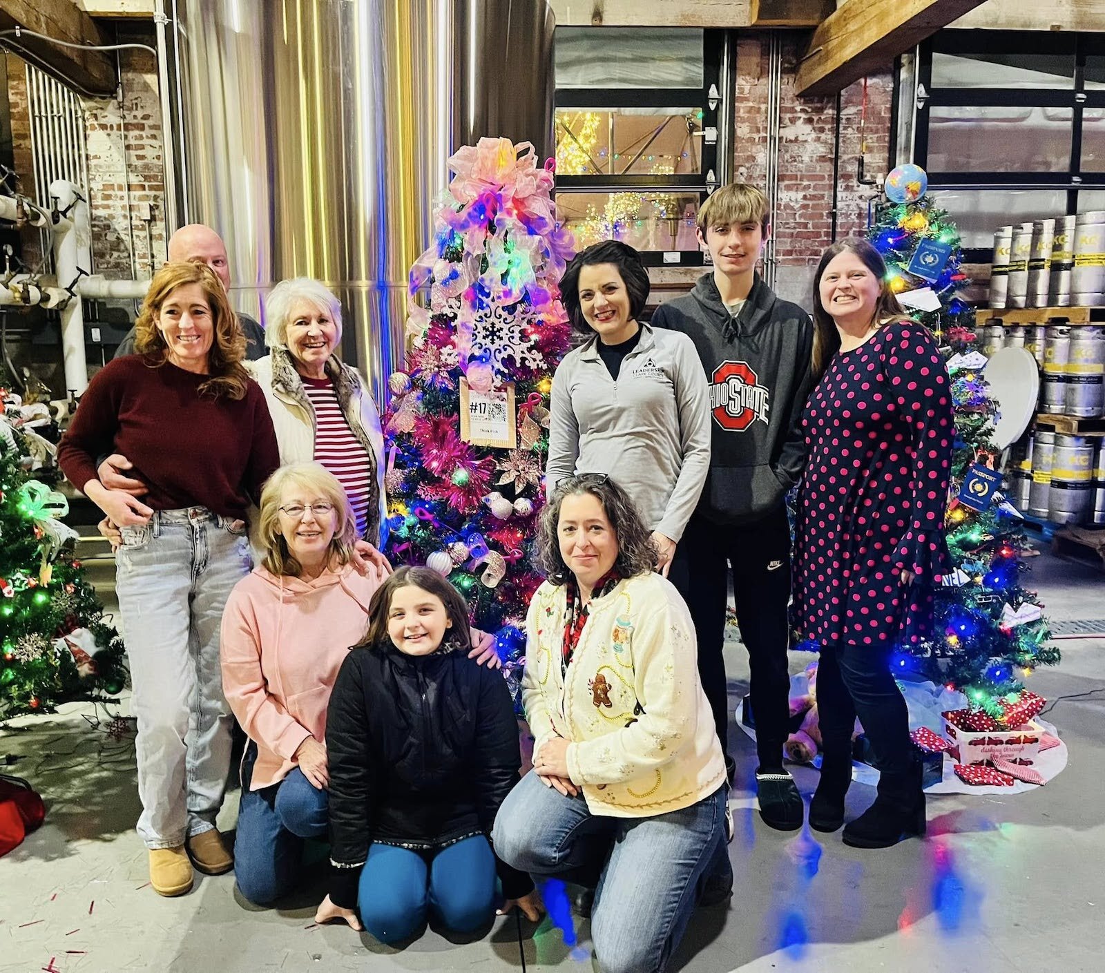 Think Pink with their pink tree