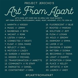 Project Jericho has come up with one word for each day of the month of April. The community is then invited to create a piece of art based around that one word.