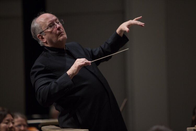 Peter Stafford Wilson celebrates his 20th anniversary as conductor of the Springfield Symphony Orchestra.