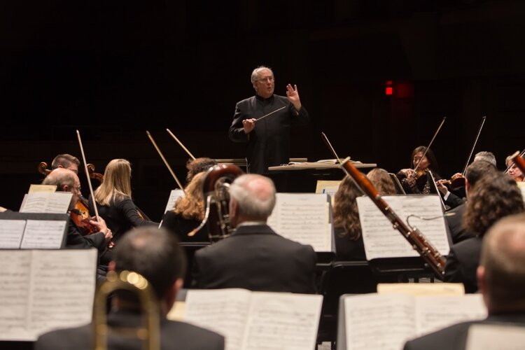 The Springfield Symphony Orchestra has been led by conductor Peter Stafford Wilson for 20 years.