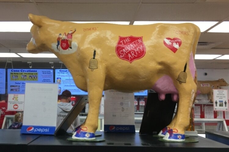 Even the cows at Young's Jersey Dairy are showing their support for National Salvation Army Week.