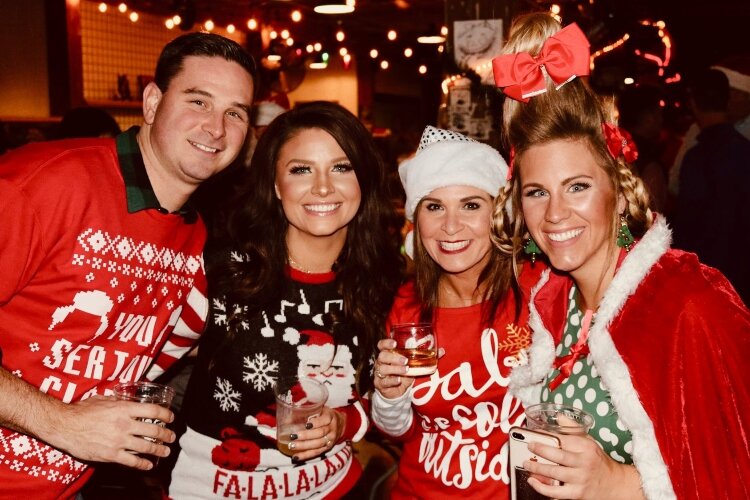 Festive attire is all the rage at SantaCon, where prizes will be awarded for the best dressed Santa and the best holiday outfit.