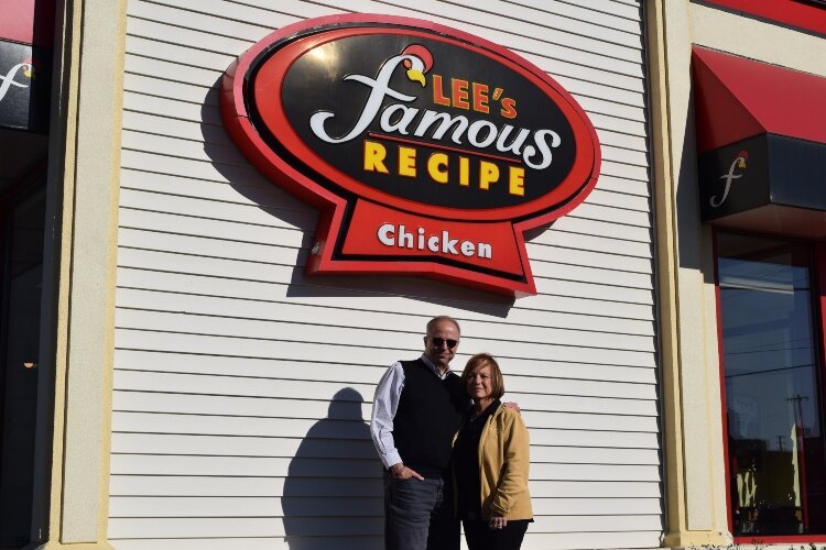 Scott and Kim Griffith own a franchise of multiple Lee's Famous Recipe Chicken restaurants.