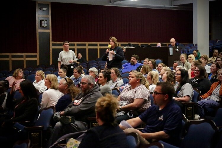 A crowd of Springfield City School District employees attended the first district townhall to share their concerns and needs concerning mental health.