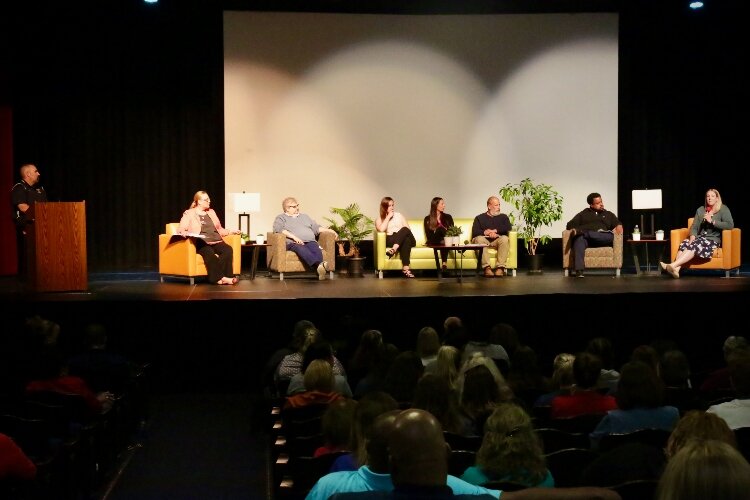 A panel was available to answer questions and hear concerns during the first mental health town hall hosted by the Springfield City School Distrist for employees.