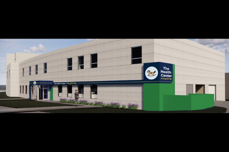 A rendering of the new School-Based Health Center coming to Springfield High School.
